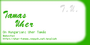 tamas uher business card